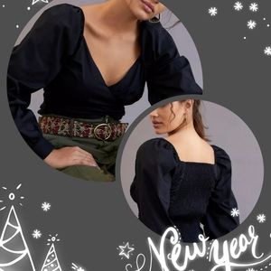 Anthropologie Sweetheart Puff Sleeve Blouse NWT